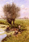 Emile Claus Afternoon Along The River oil painting artist